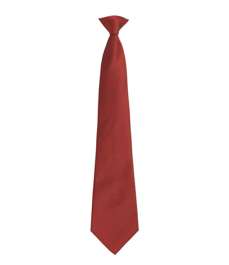 Premier 'Colours' Fashion Clip Tie Burgundy