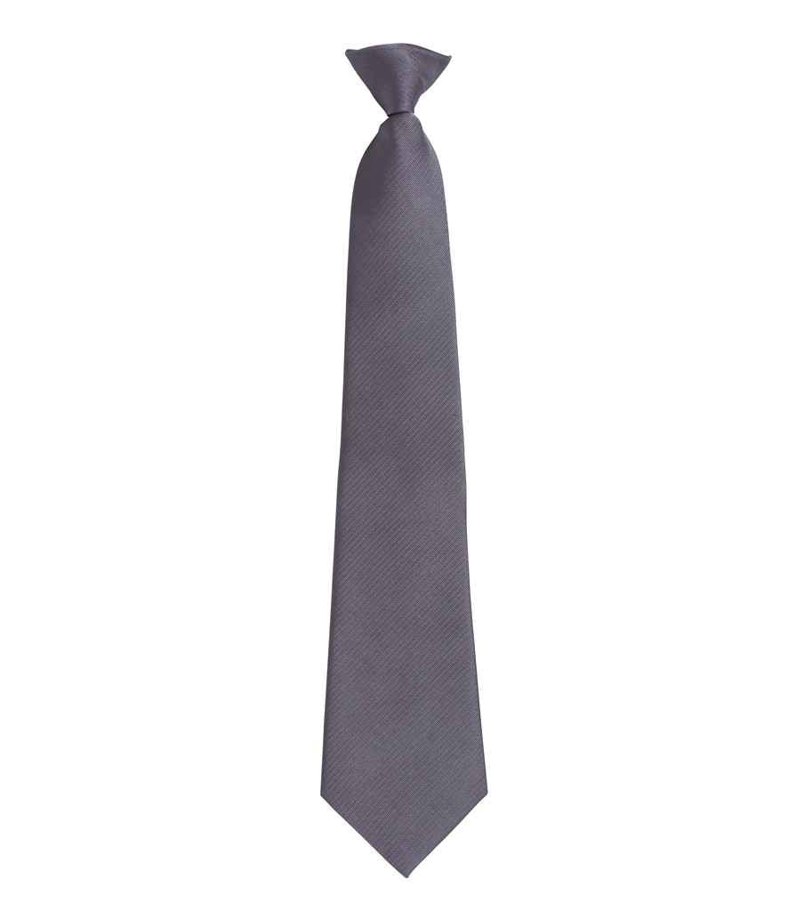 Premier 'Colours' Fashion Clip Tie Grey