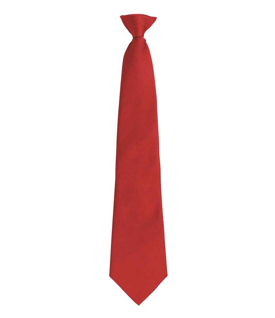 Premier 'Colours' Fashion Clip Tie Red