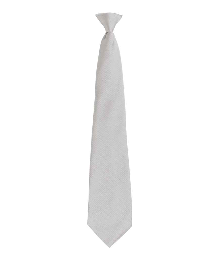 Premier 'Colours' Fashion Clip Tie Silver