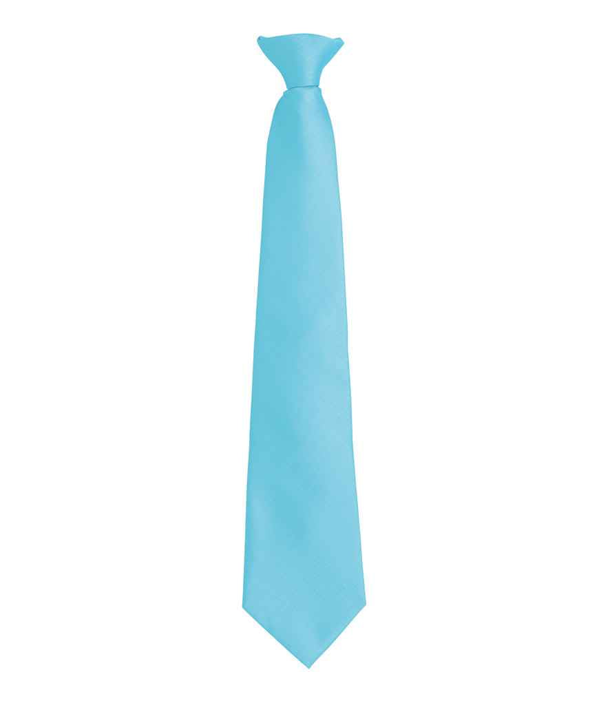 Premier 'Colours' Fashion Clip Tie Turquoise Blue