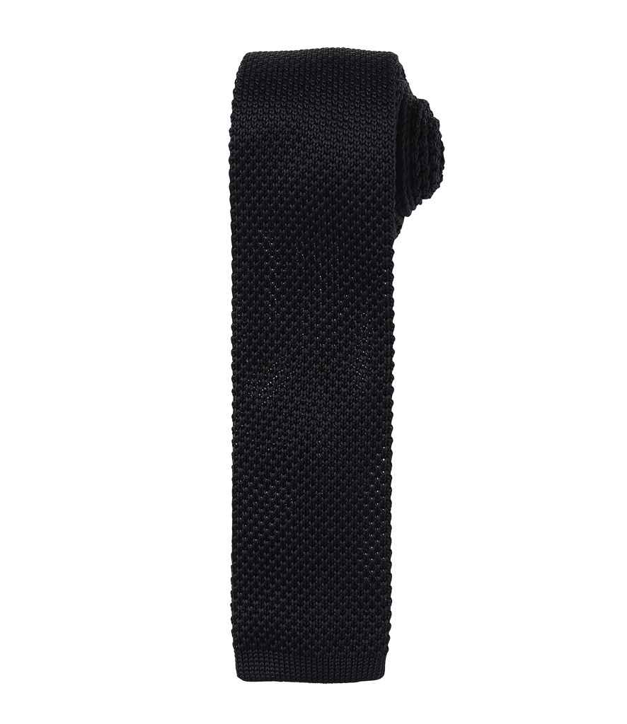 Premier Slim Knitted Tie Black
