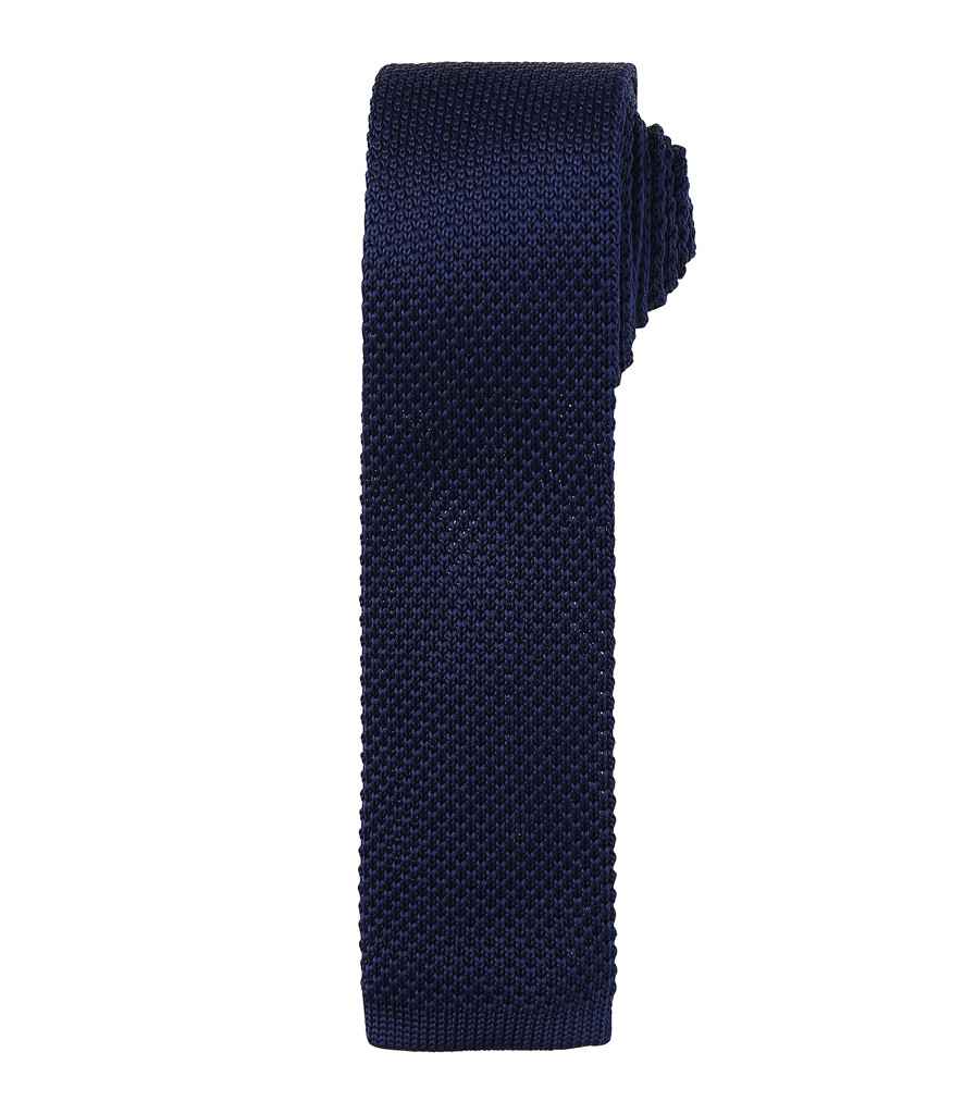 Premier Slim Knitted Tie Navy