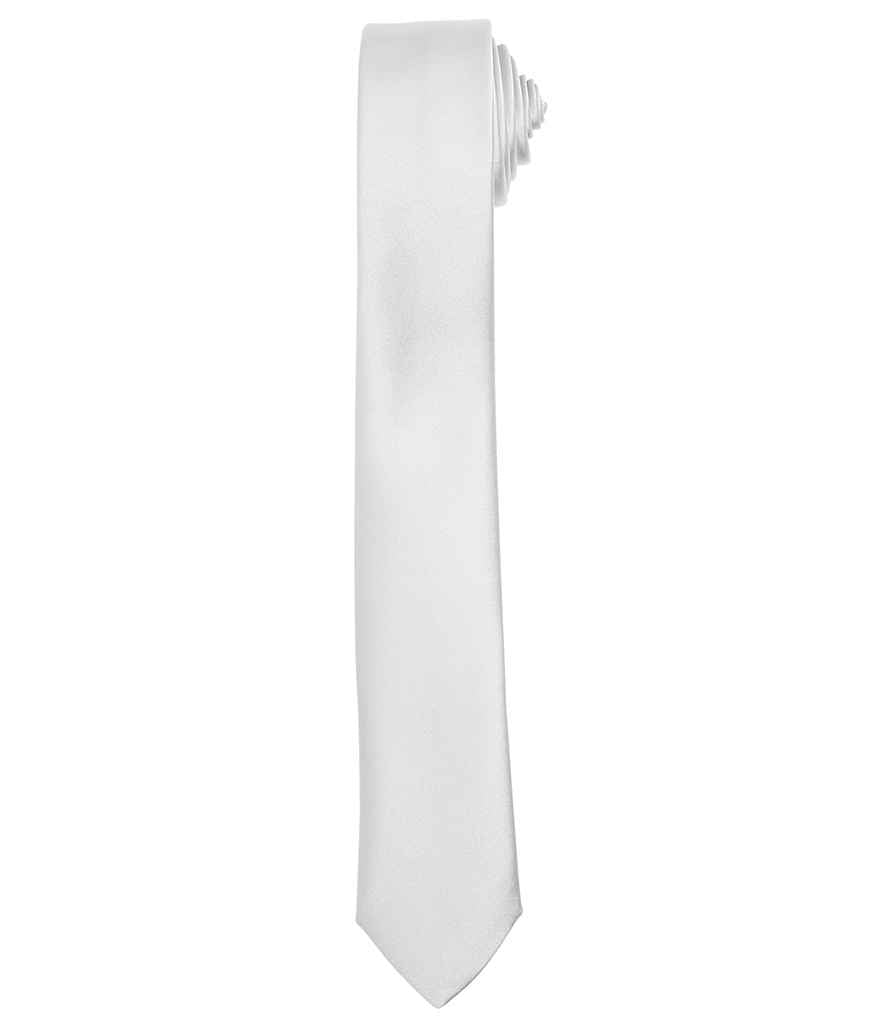 Premier Slim Tie Silver