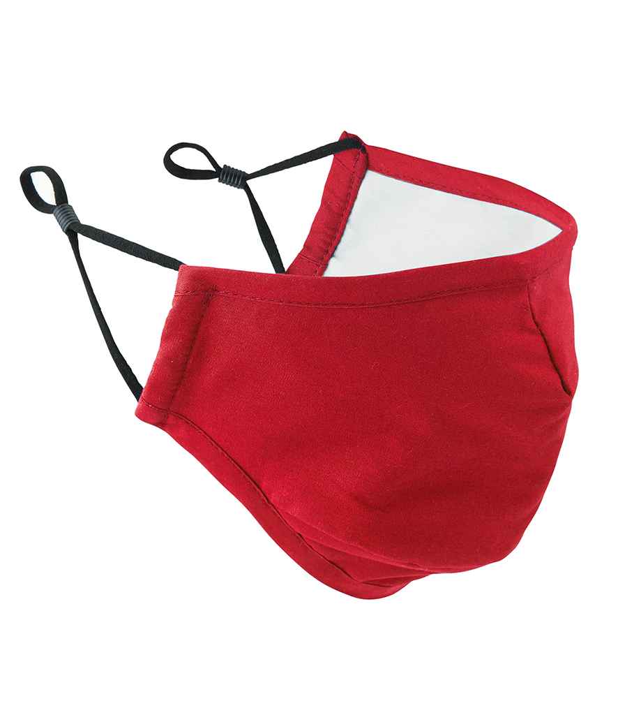 Premier Washable 3-Layer Face Mask with Carbon Filter Option Red
