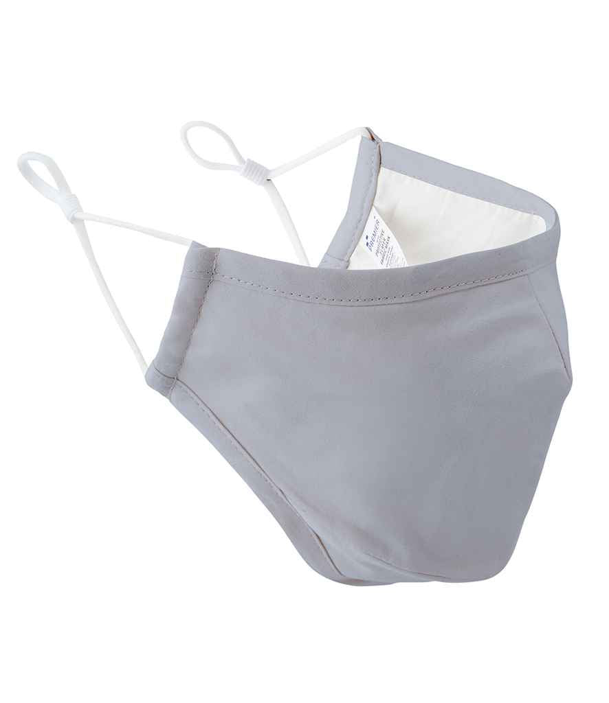 Premier Washable 3-Layer Face Mask with Carbon Filter Option Silver