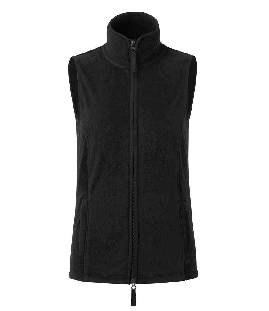 Premier Ladies Artisan Fleece Gilet Black/Black