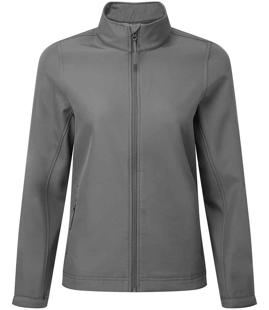 Premier Ladies Windchecker® Recycled Printable Soft Shell Jacket Dark Grey
