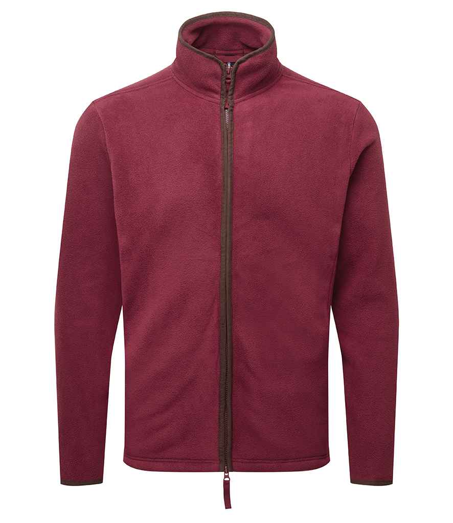 Premier Artisan Fleece Jacket Burgundy/Brown