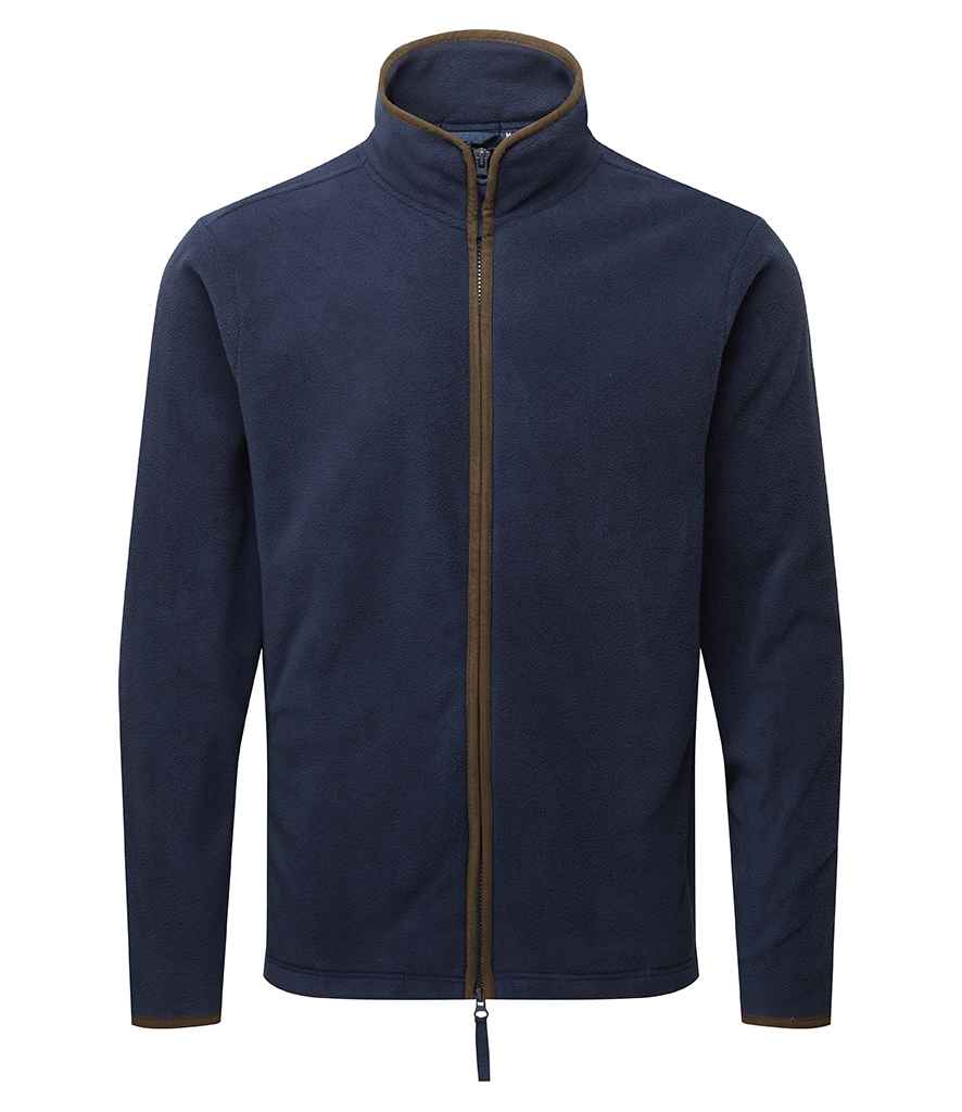 Premier Artisan Fleece Jacket Navy/Brown