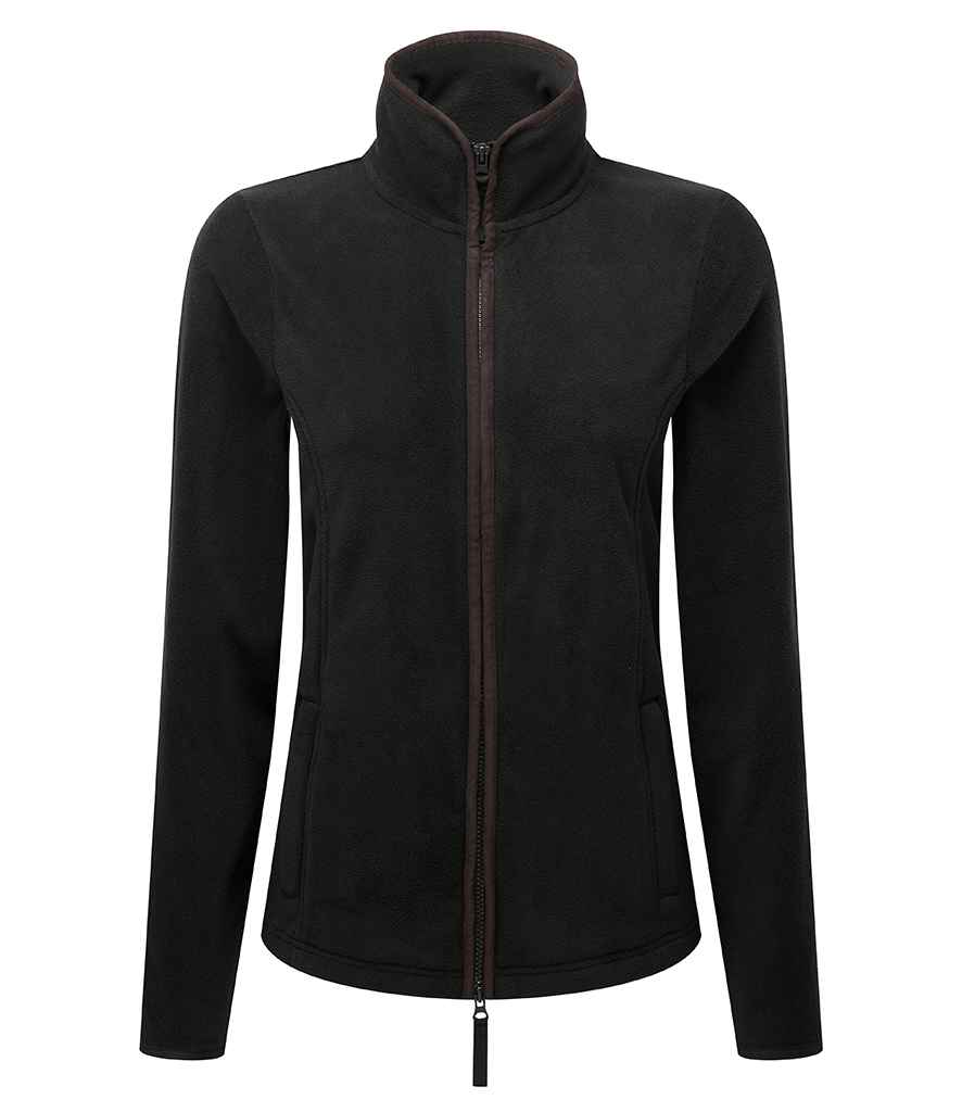 Premier Ladies Artisan Fleece Jacket Black/Brown
