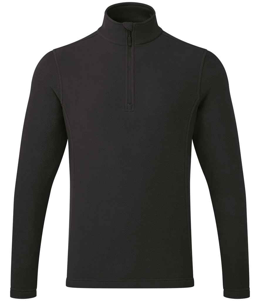 Premier Unisex Recyclight® 1/4 Zip Fleece Black
