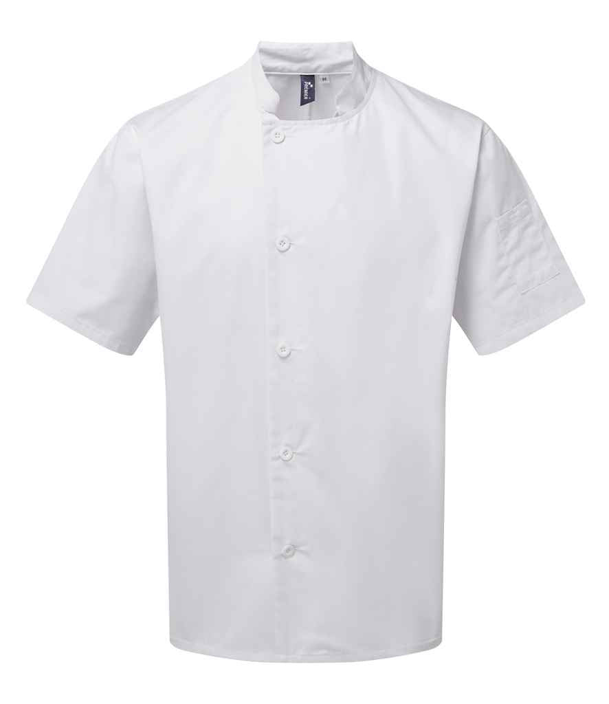 Premier Essential Short Sleeve Chef's Jacket White