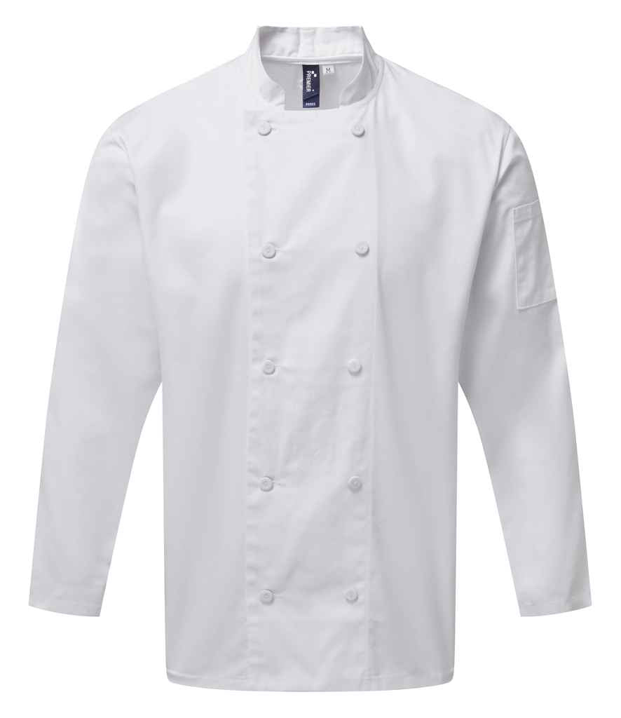 Premier Coolchecker® Long Sleeve Chef's Jacket White