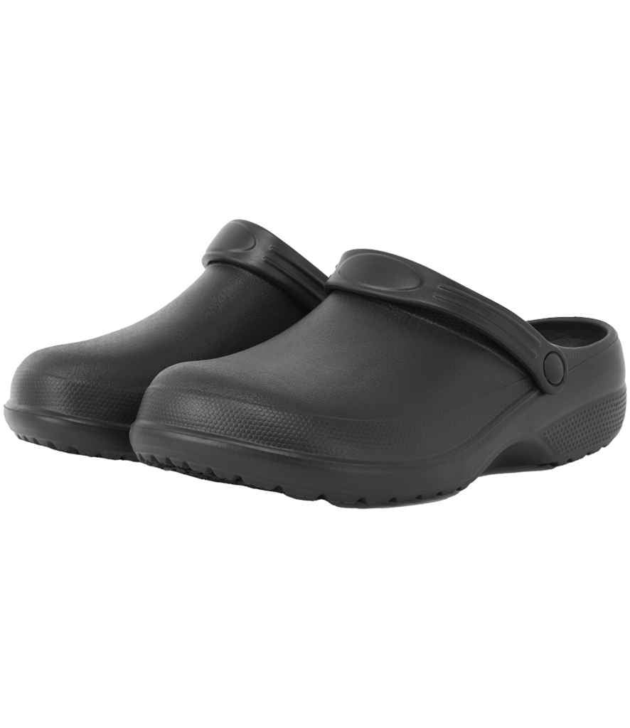 Premier Chef's Anti-Slip Anchor Clogs Black