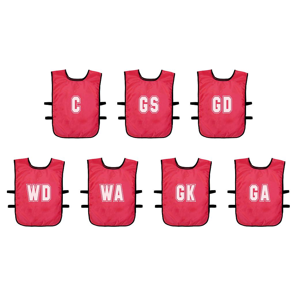 (Pack of 7) Mesh Netball Training Bibs (Youths, Adult) - Precision - Lancashire Teamwear