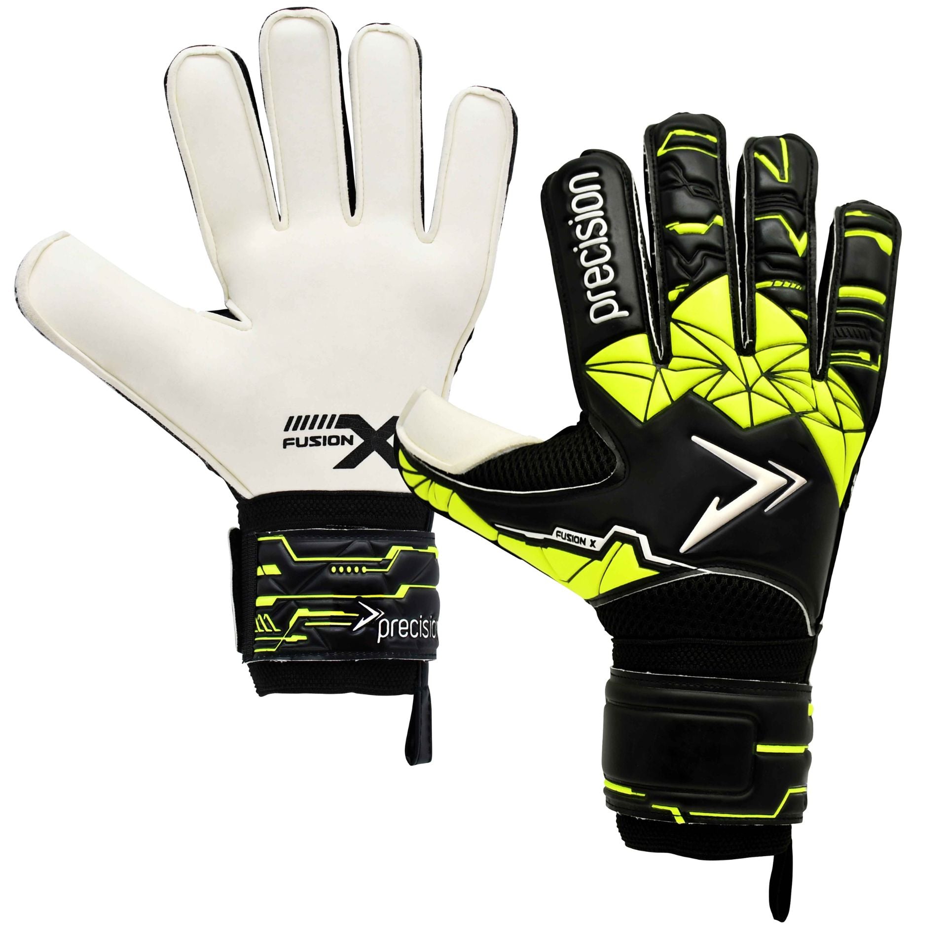 Precision Fusion X Flat Cut Finger Protect Goalkeeper Gloves - Lancashire Teamwear