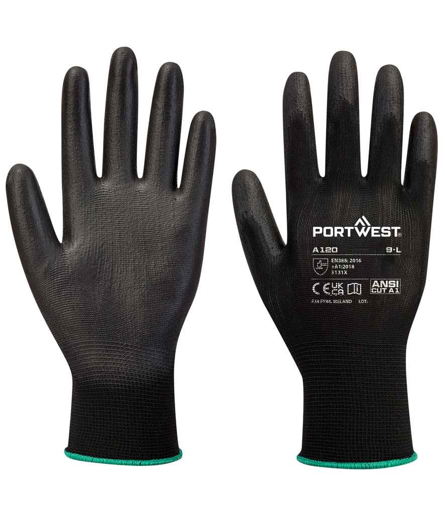 Portwest PU Palm Gloves Black