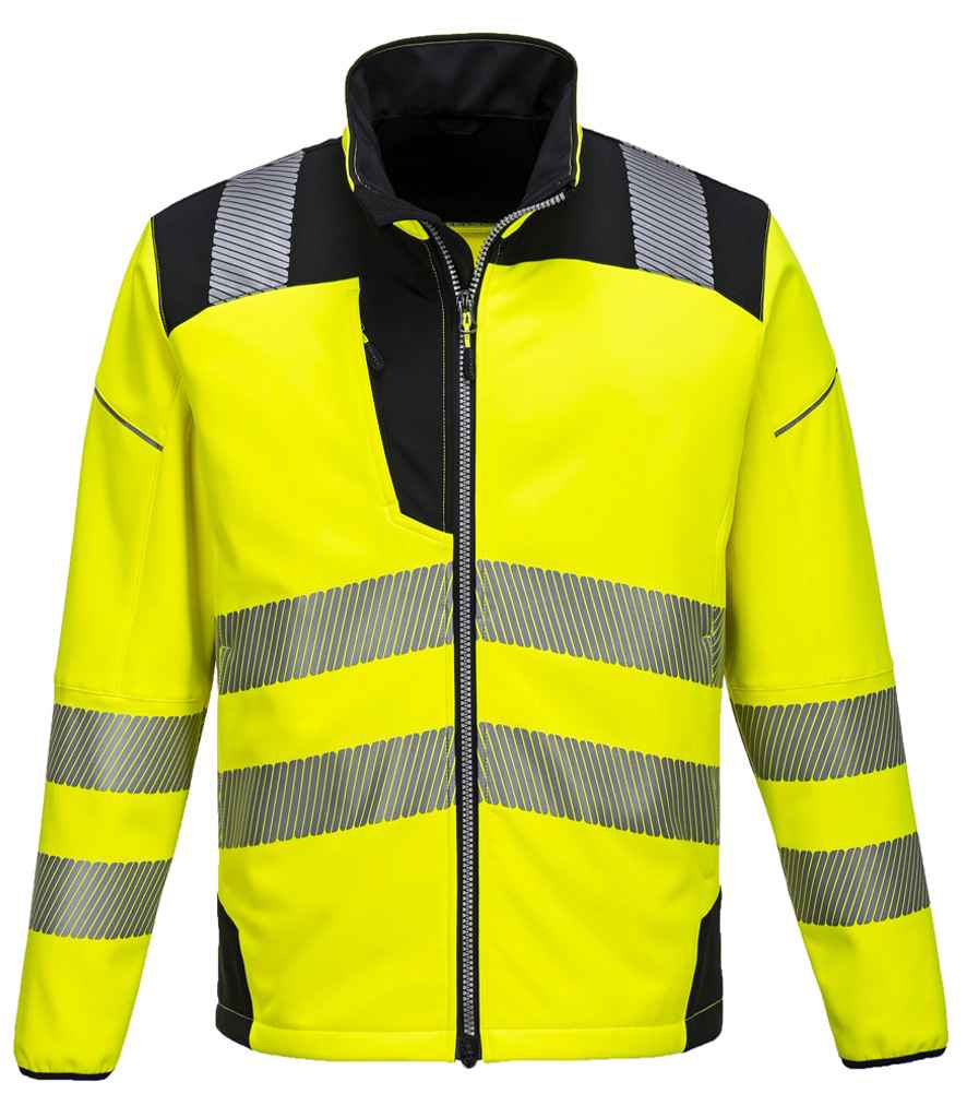 Portwest PW3 Hi-Vis Soft Shell Jacket Yellow/Black