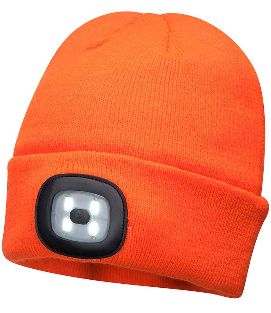 Portwest LED Head Light Beanie Orange