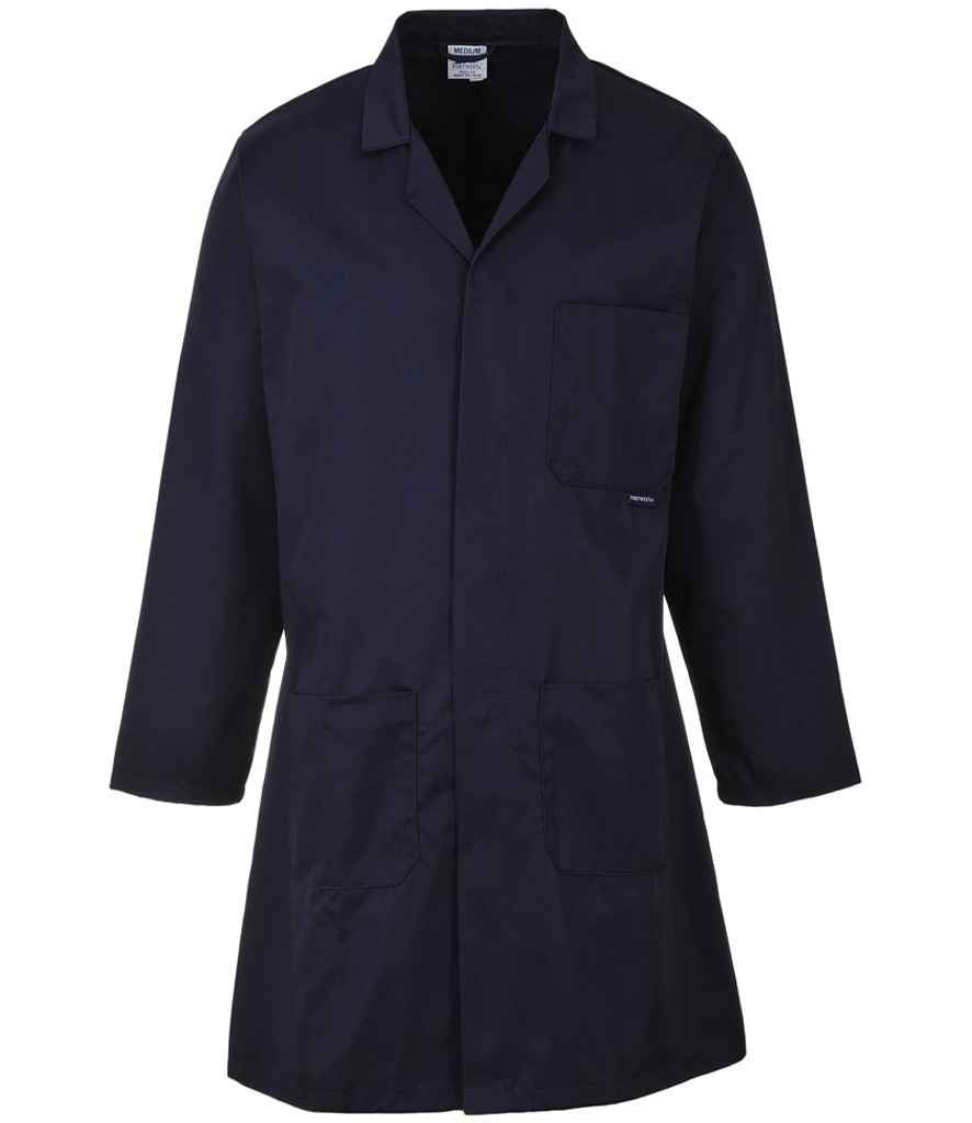 Portwest Lab Coat | Navy Jacket - Lancashire Teamwear
