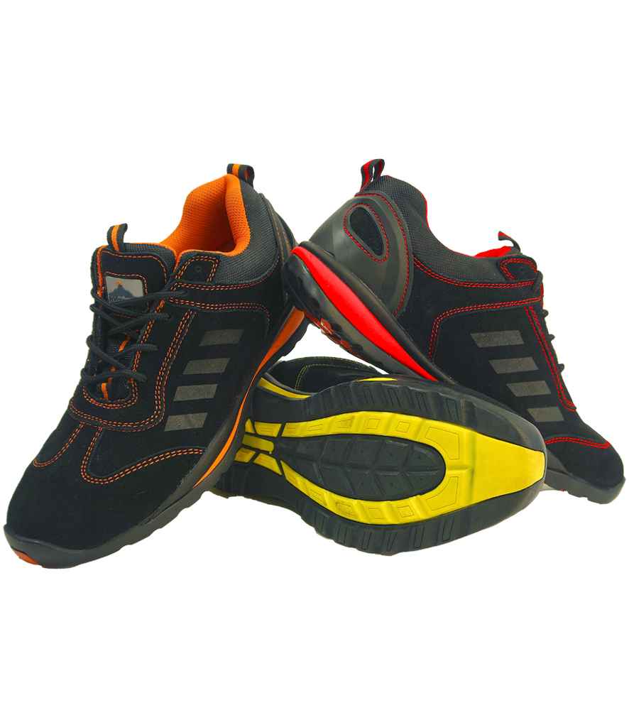 Portwest Steelite™ Lusum S1P HRO Safety Trainers Black/Yellow