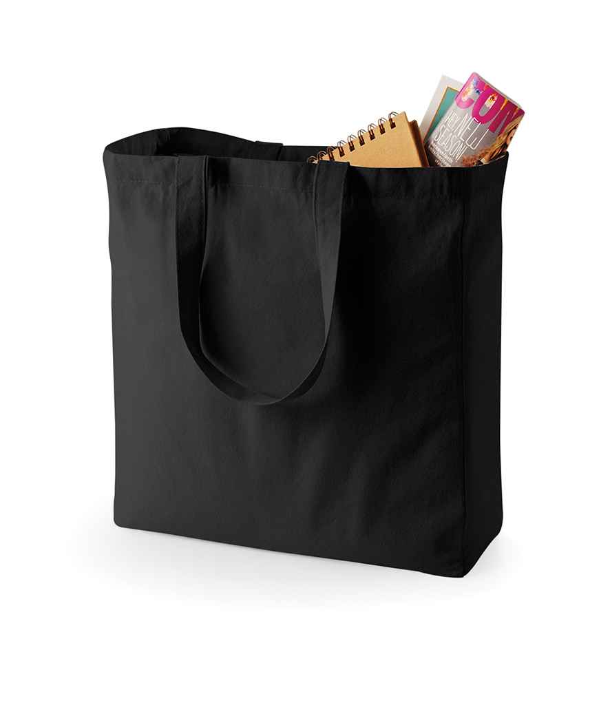 Quadra Canvas Classic Shopper | Black Bag - Lancashire Teamwear