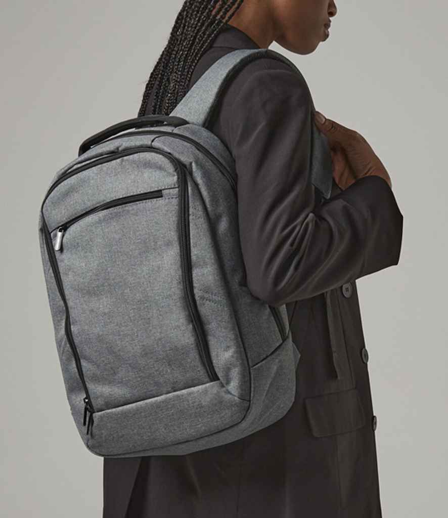 Quadra Executive Digital Backpack | Grey Marl Bag - Lancashire Teamwear