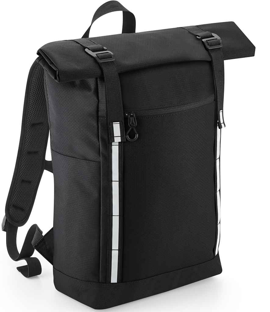 Quadra Urban Commute Roll-Top Backpack | Black Bag - Lancashire Teamwear