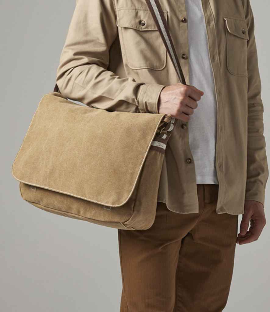 Quadra Vintage Canvas Despatch Bag | Sahara - Lancashire Teamwear