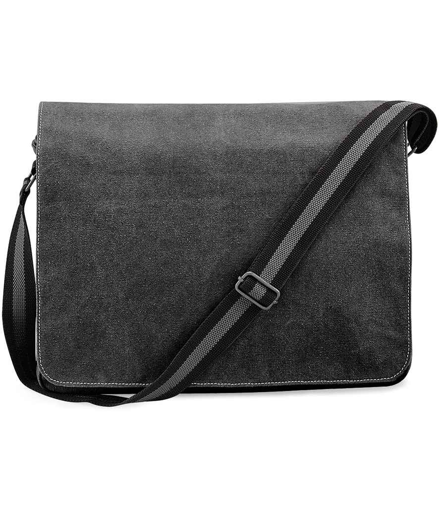 Quadra Vintage Canvas Despatch Bag | Vintage Black - Lancashire Teamwear