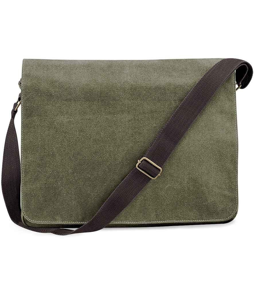 Quadra Vintage Canvas Despatch Bag | Vintage Military Green - Lancashire Teamwear