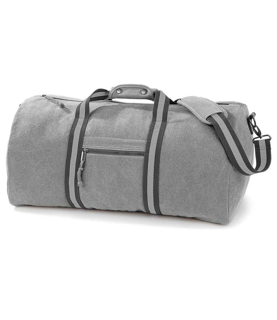 Quadra Vintage Canvas Holdall Vintage Light Grey