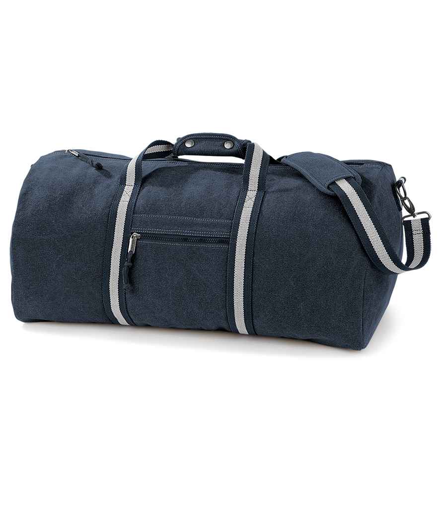 Quadra Vintage Canvas Holdall | Vintage Oxford Navy Bag - Lancashire Teamwear