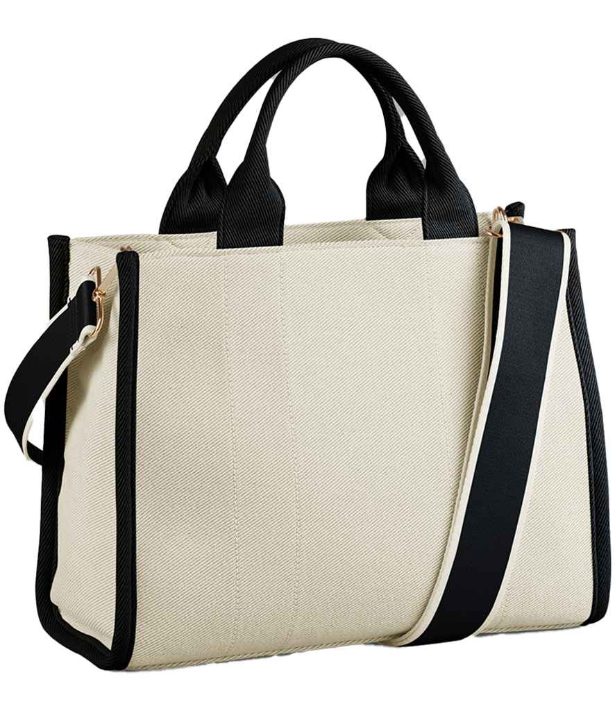 Quadra Puerto Medium Tote Bag | Natural/Black - Lancashire Teamwear