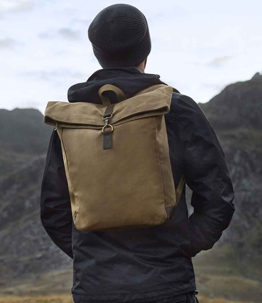 Quadra Heritage Waxed Canvas Backpack | Desert Sand Bag - Lancashire Teamwear