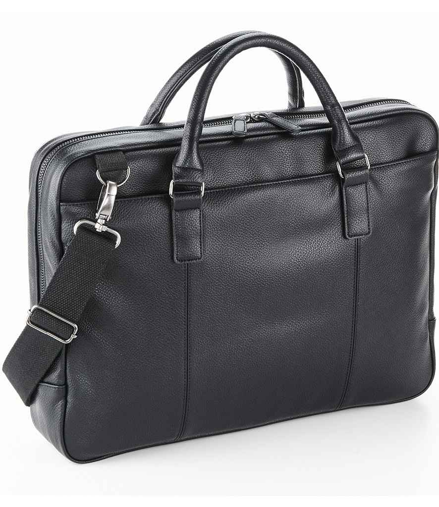 Quadra NuHide® Slimline Laptop Briefcase | Black Bag - Lancashire Teamwear