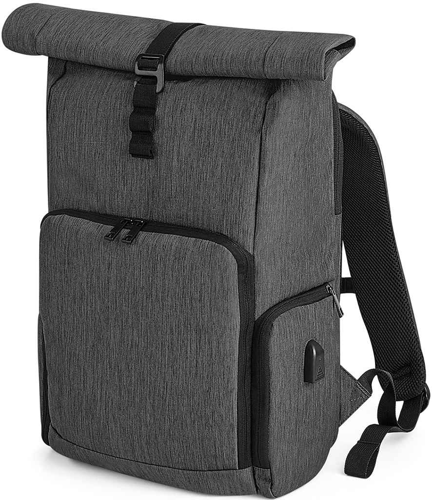 Quadra Q-Tech Charge Roll-Top Backpack Granite Marl