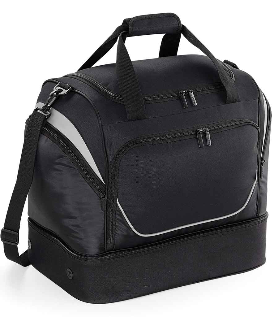 Quadra Pro Team Hardbase Holdall | Black/Light Grey Bag - Lancashire Teamwear