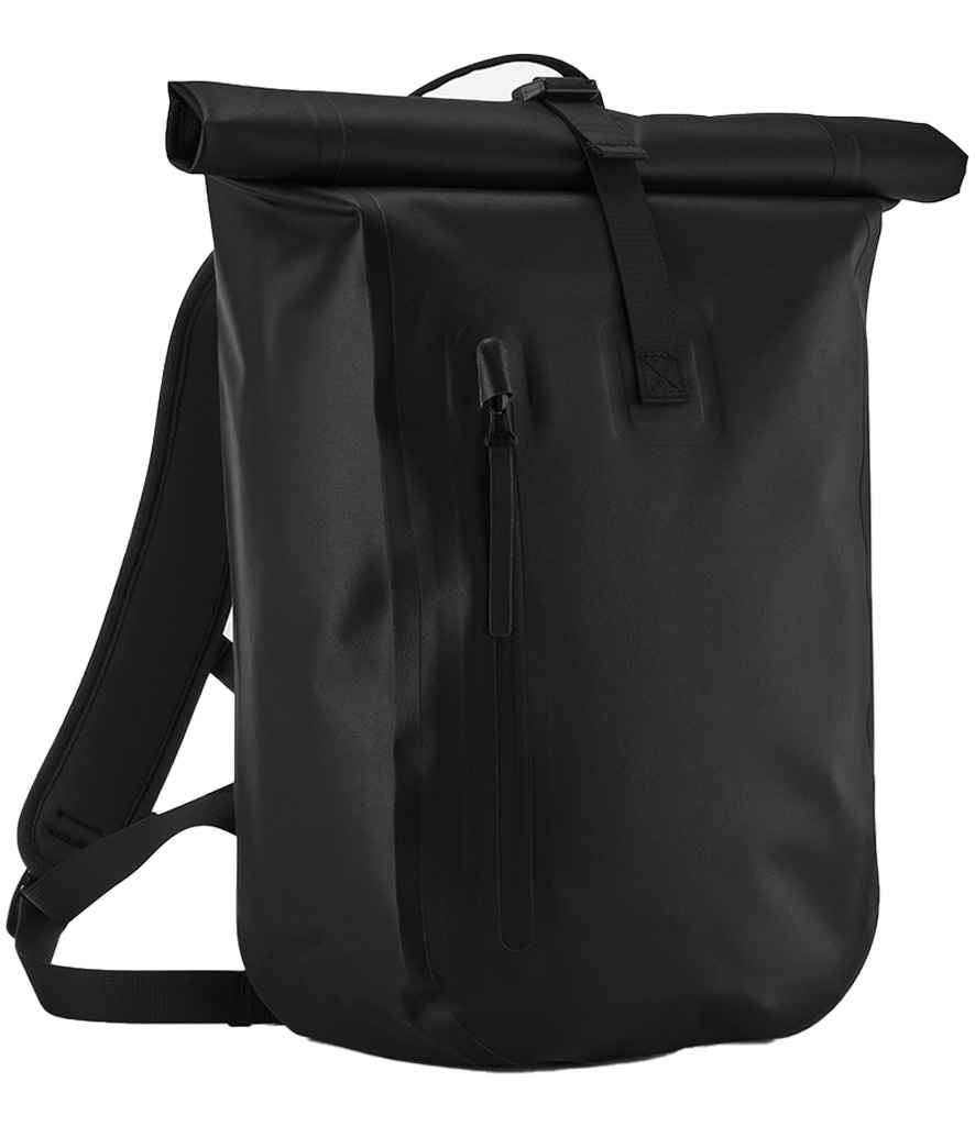 Quadra Waterproof Roll-Top Lite Backpack | Black Bag - Lancashire Teamwear