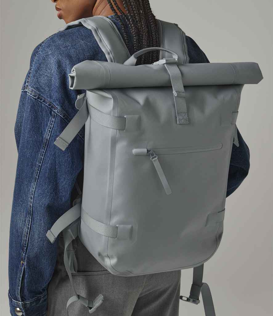 Quadra Waterproof Roll-Top Backpack | Blue Grey Bag - Lancashire Teamwear