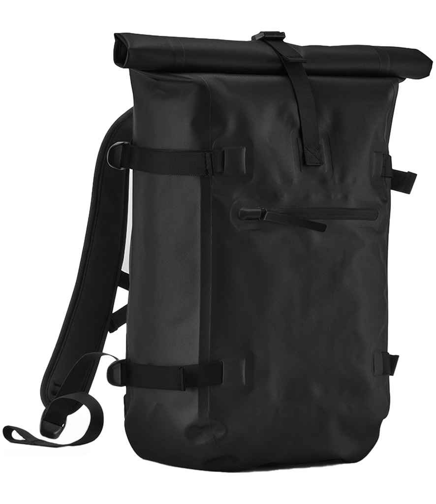 Quadra Waterproof Roll-Top Backpack Black