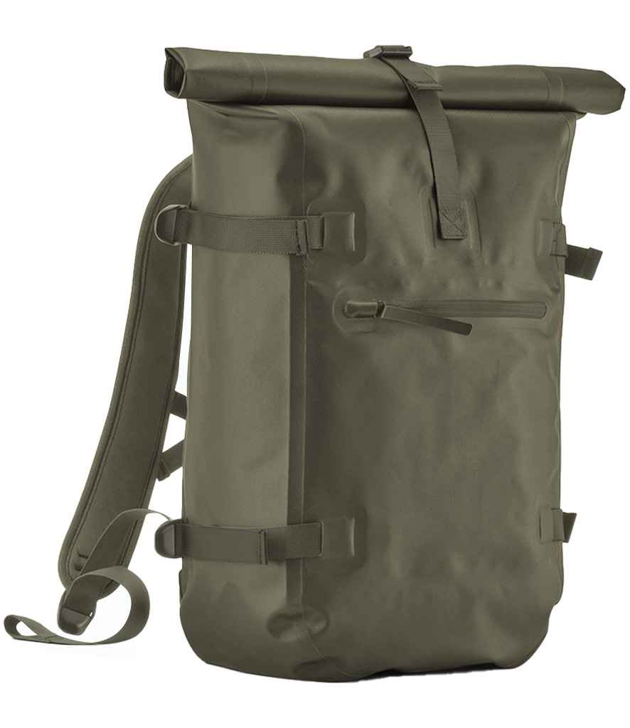Quadra Waterproof Roll-Top Backpack Covert Green