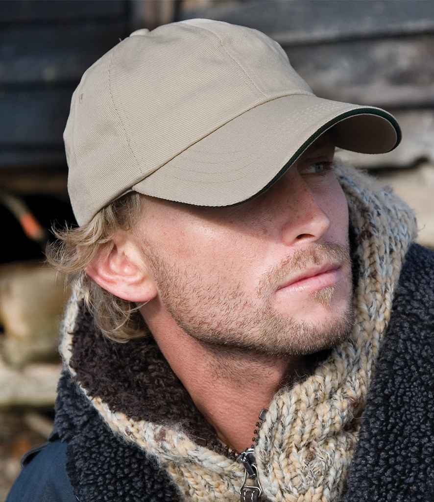 Result Heavy Cotton Drill Pro-Style Cap | Putty - Result Headwear Headwear - Lancashire Teamwear