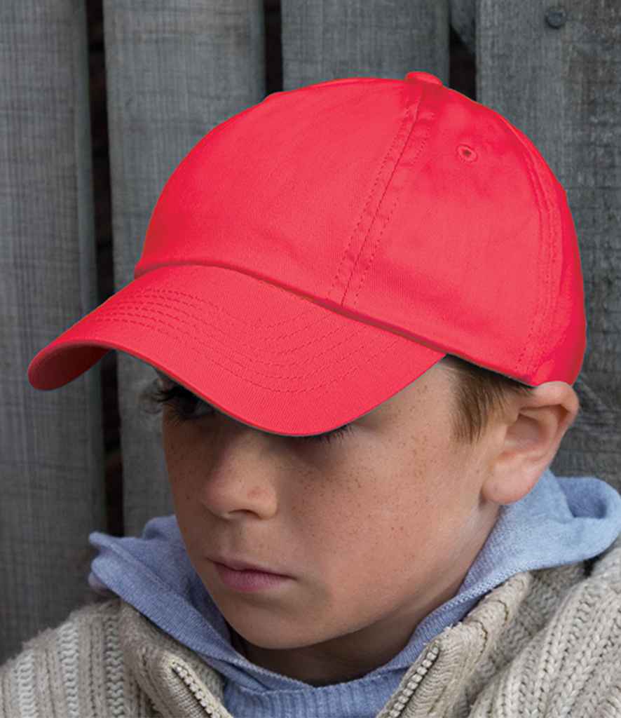 Result Kids Low Profile Cotton Cap | Red - Result Headwear Headwear - Lancashire Teamwear
