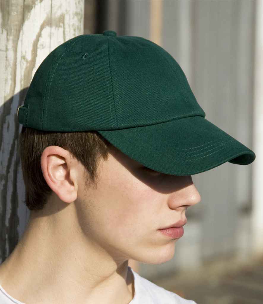 Result Low Profile Heavy Brushed Cotton Cap | Forest Green - Result Headwear Headwear - Lancashire Teamwear