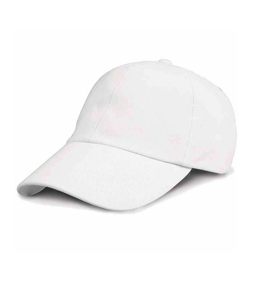 Result Low Profile Heavy Brushed Cotton Cap White