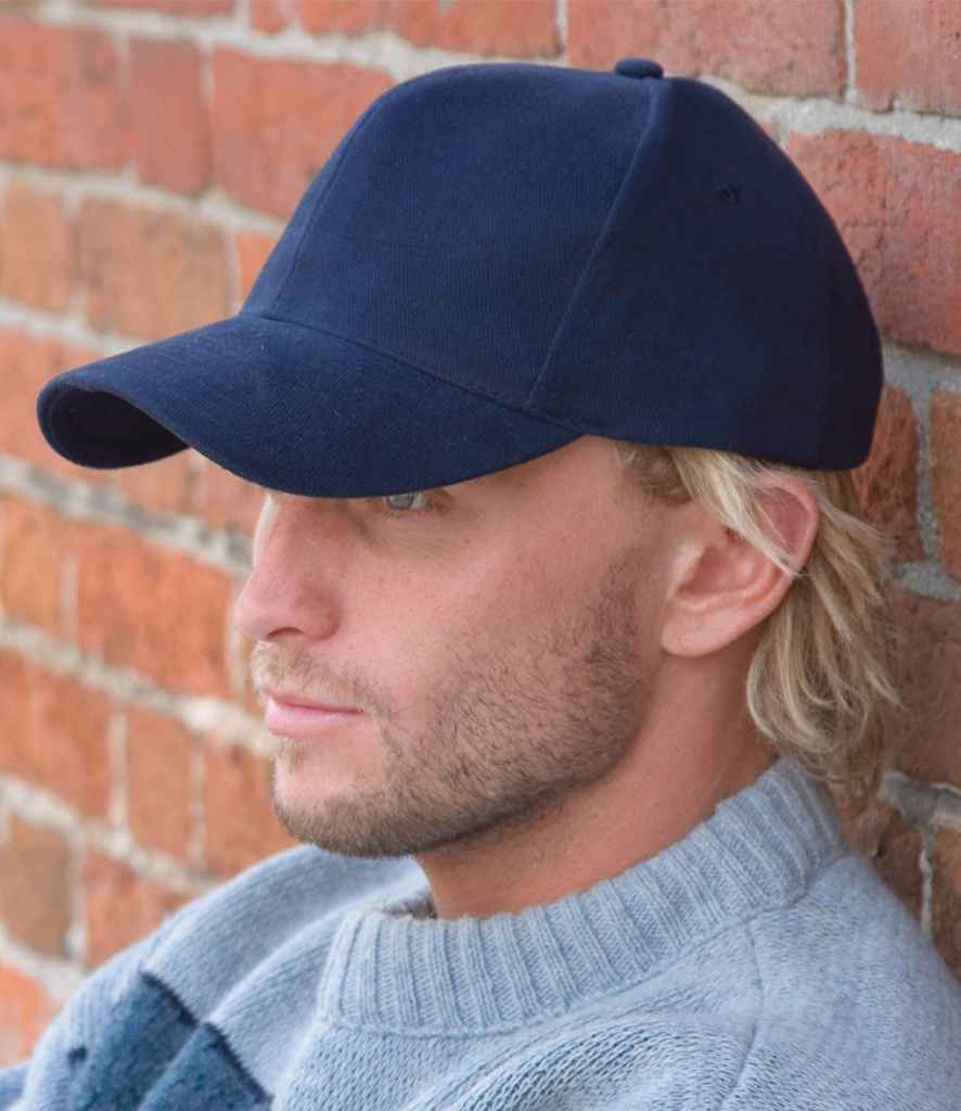 Result Pro-Style Heavy Brushed Cotton Cap | Navy - Result Headwear Headwear - Lancashire Teamwear