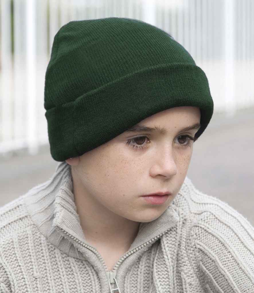 Result Kids Woolly Ski Hat | Bottle Green - Result Winter Essentials Headwear - Lancashire Teamwear