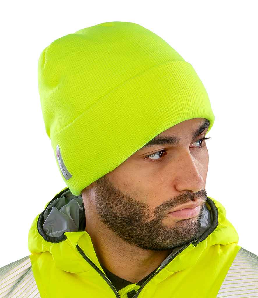 Result Woolly Ski Hat with Thinsulate™ Insulation | Fluorescent Yellow - Result Winter Essentials Headwear - Lancashire Te...
